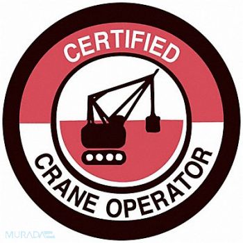 BRADY Hard Hat Emblem Labl 2in. Dia Vinyl PK4, 20RY72