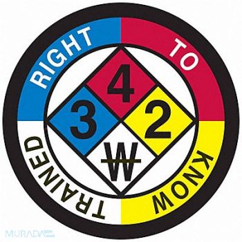 BRADY Hard Hat Emblem Label 2in. dia., 20RY74