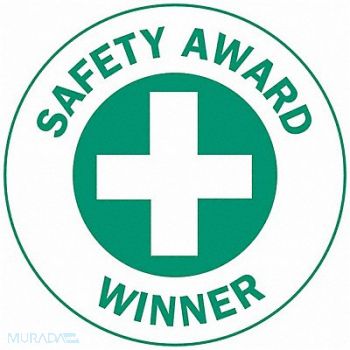 BRADY Hard Hat Emblem Labl 2in. Dia Vinyl PK4, 20RY83