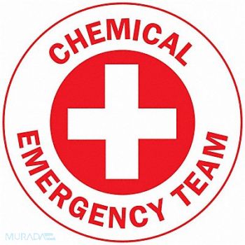 BRADY Hard Hat Emblem Labl 2in. Dia Vinyl PK4, 20RY87