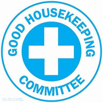 BRADY Hard Hat Emblem Labl 2in. Dia Vinyl PK4, 20RY88