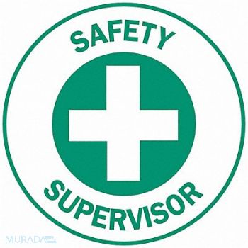 BRADY Hard Hat Emblem Labl 2in. Dia Vinyl PK4, 20RY89