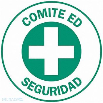 BRADY Hard Hat Emblem Labl 2in. Dia Vinyl PK4, 20RY91