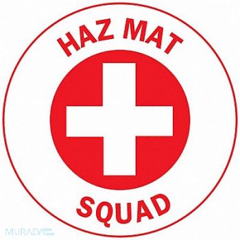 BRADY Hard Hat Emblem Labl 2in. Dia Vinyl PK4, 20RY97