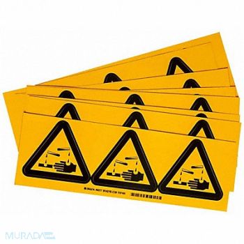BRADY Warning Labels 4inHx4inW Vinyl PK10, 20RZ24