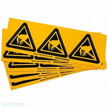 BRADY Warning Labels 4inHx4inW Vinyl PK10, 20RZ30