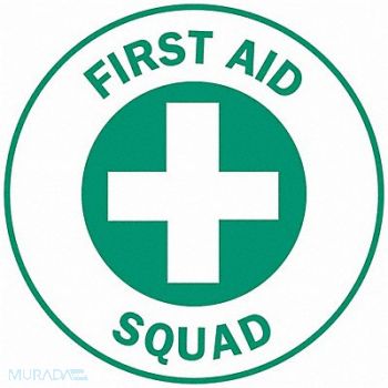 BRADY Hard Hat Emblem Labl 2in. Dia Vinyl PK4, 20RZ54