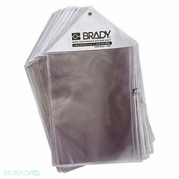 BRADY Scafftag Permit Wallet Plastic, 20TJ45
