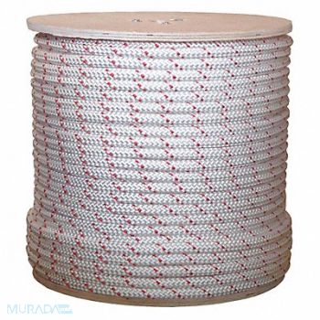 GRAINGER APPROVED Climbing Rope 1/2 in x 600 ft 12 Strand, 20TL48