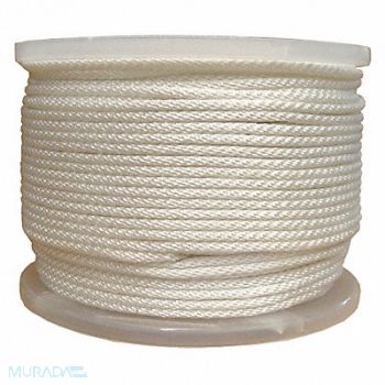 GRAINGER APPROVED Rope 3/16 in x 500 ft Solid Braided, 20TL67