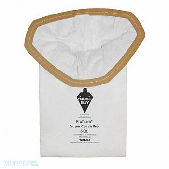 TOUGH GUY Vacuum Bag Paper 2-Ply Reusable PK10, 20TM84
