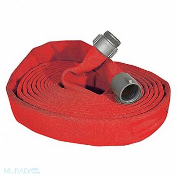 JAFLINE Fire Hose 100 ft Red Polyester, 53KA90