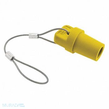 HUBBELL Single Pole Connector Cover Male Yellow, 20TR72