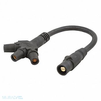 HUBBELL Triple Connctr Blk 300/400AC/DC Taper, 20TT65