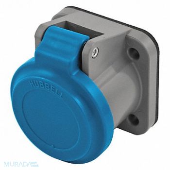 HUBBELL Single Pole Connector Non-Met Cover Blue, 20TT79