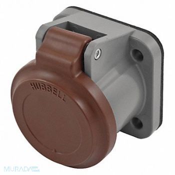 HUBBELL Single Pole Connector Non-Met Cover Brwn, 20TT80