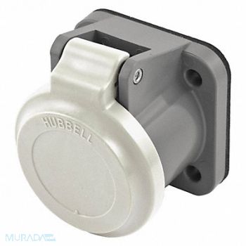 HUBBELL Single Pole Connector Non-Met Cover Whit, 20TT84