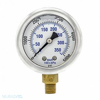 PIC GAUGES Pressure Gauge 1/8 in NPT 2 in, 20TV11