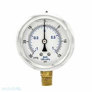 PIC GAUGES Compound Gauge 1/4 NPT 2-1/2, 20TV15