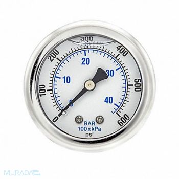 PIC GAUGES Pressure Gauge 1/4 in NPT 2 in, 20TW06