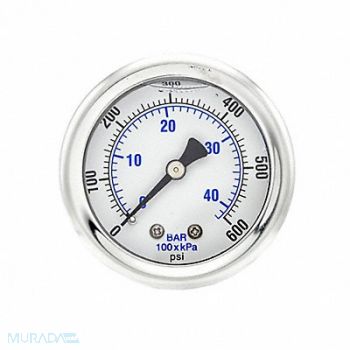 PIC GAUGES Pressure Gauge 1/8 in NPT 2 in, 20TW20