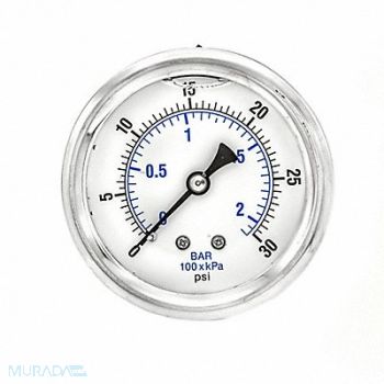 PIC GAUGES Pressure Gauge 1/4 in NPT 2-1/2 in, 20TW27