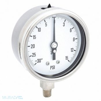 PIC GAUGES H8415 Compound Gauge Heavy Duty 4 in 30/15, 20TX12