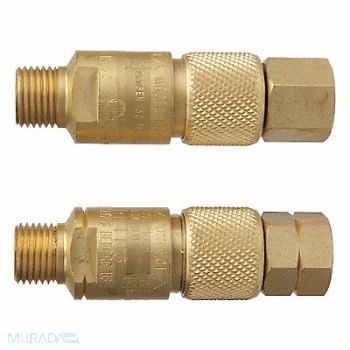 VICTOR Hose Quick Connect Brass 9/16in-18 PK2, 20UJ96
