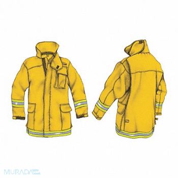 VERIDIAN Wildland Coat Nomex Yellow 2XL, 20UM98