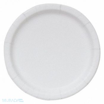GRAINGER APPROVED Disposable Paper Plate 8 1/2 in WH PK250, 20VG83