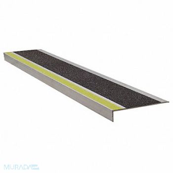 WOOSTER Stair Tread Ylw/Blk 60in W Extruded Alum, 20X798