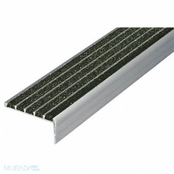 WOOSTER Stair Nosing Black 60in W Extruded Alum, 20X822