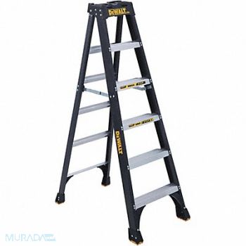 DEWALT Stepladder Fiberglass 6 ft H 300 lb Cap, 20X978