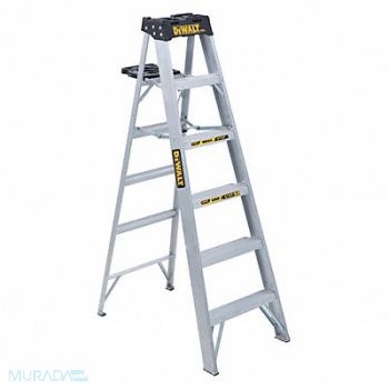 DEWALT Stepladder Aluminum 6 ft H 300 lb Cap., 20X987