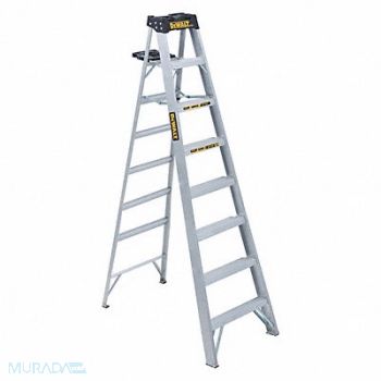 DEWALT Stepladder Aluminum 8 ft H 300 lb Cap., 20X988