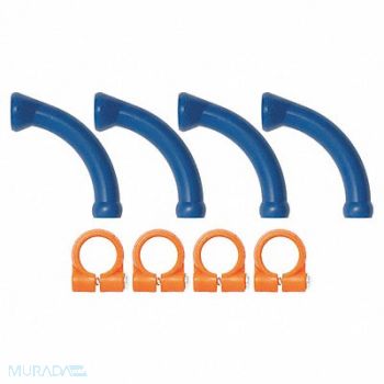 LOC-LINE Extended Elbows w/ Clamps Kit 1/4In PK4, 20Y137