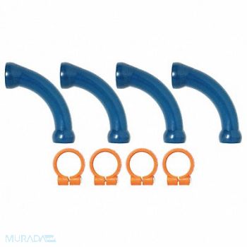 LOC-LINE Extended Elbow w/ Clamps Kit 1/2In PK4, 20Y199