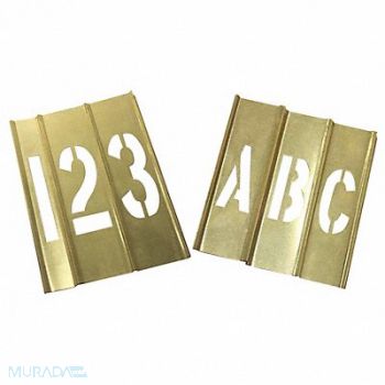 GRAINGER APPROVED STENCIL NUMB LTR KIT 1.5In BR 92PCS, 20Y503