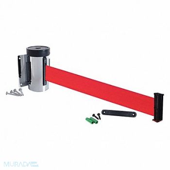 RETRACTA-BELT Wall Barrier 10ft Red Belt, 20YU99