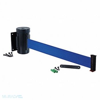 RETRACTA-BELT Wall Barrier 10ft Blue Belt, 20YV04