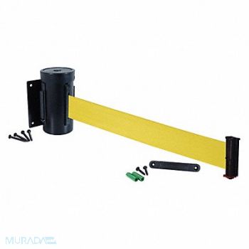 RETRACTA-BELT Wall Barrier 10ft Yellow Belt, 20YV05