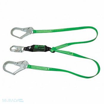 HONEYWELL MILLER Shock-Absorbing Lanyard Green, 20ZP34