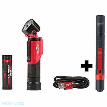 MILWAUKEE USB Pivoting Flashlight + Penlight, 386GZ7