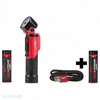 MILWAUKEE USB Pivoting Flashlight +USB 3.0 BATTERY, 385XM0