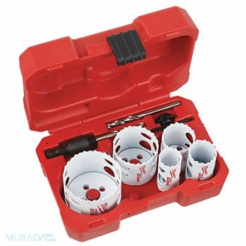 MILWAUKEE Hole Saw Kit 9 Pieces, 216NX6