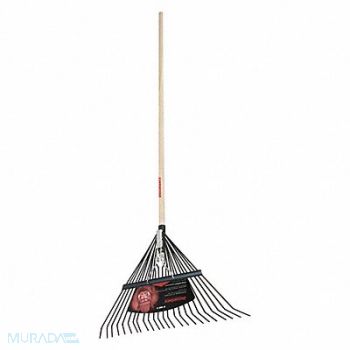 RAZOR-BACK Steel Leaf Rake 24 Tine 54 Handle, 217G15