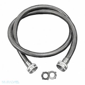 JONES STEPHENS Washing Machine Hose 6ft Straight Female, 217L89