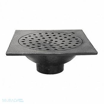 JONES STEPHENS Bell Trap w/Bell No Hub Outlet 9x9x3, 217N32