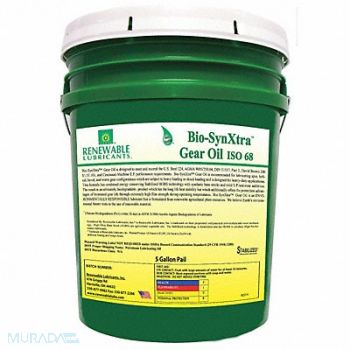 RENEWABLE LUBRICANTS Biodegradable EP Gear Oil 5 Gal, 21A519