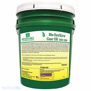 RENEWABLE LUBRICANTS Biodegradable EP Gear Oil 5 Gal, 21A523